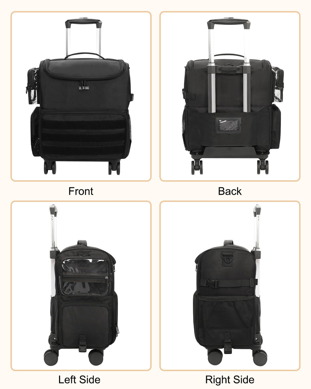 Durable zippers and easy-clean lining on Relavel professional case