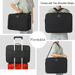 Relavel extra large makeup case trolley attachment ready for travel.
