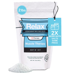 Relax Spa & Bath packaging showcases premium salts for home spa rituals.