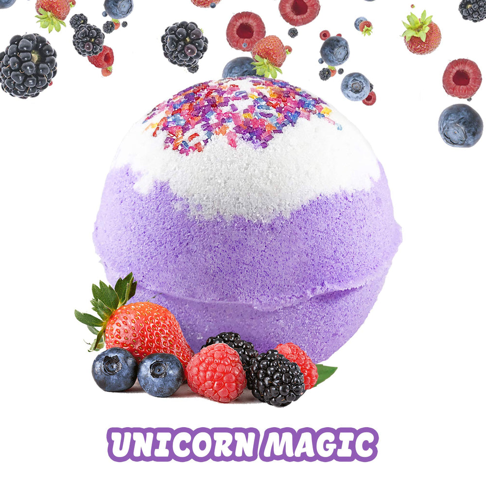 Relaxcation handmade in USA unicorn bath bomb ideal for gifting.