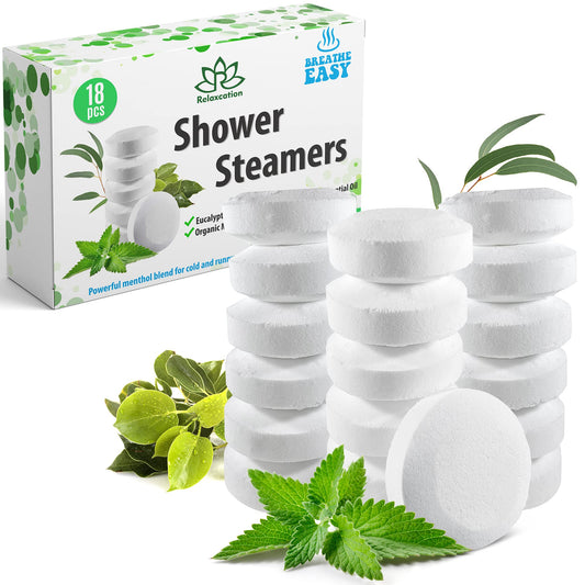 Relaxcation menthol crystal steamer for a refreshing shower aroma.