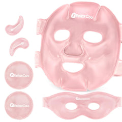 RelaxCoo Ice Face Eye Mask providing cooling relief for eyes and skin