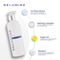 Relumins Advance Day Lotion bottle in morning skincare routine