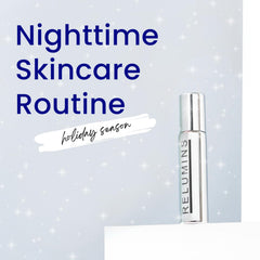 Relumins Advance White On-the-Go Serum dispensing pump demonstrates travel-friendly packaging for everyday hydration.