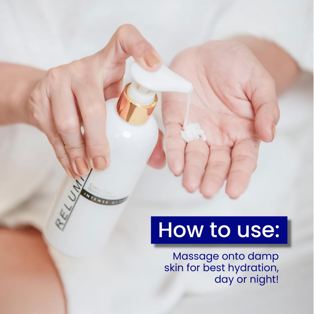 Relumins Intense Glow lotion packaging back with usage notes