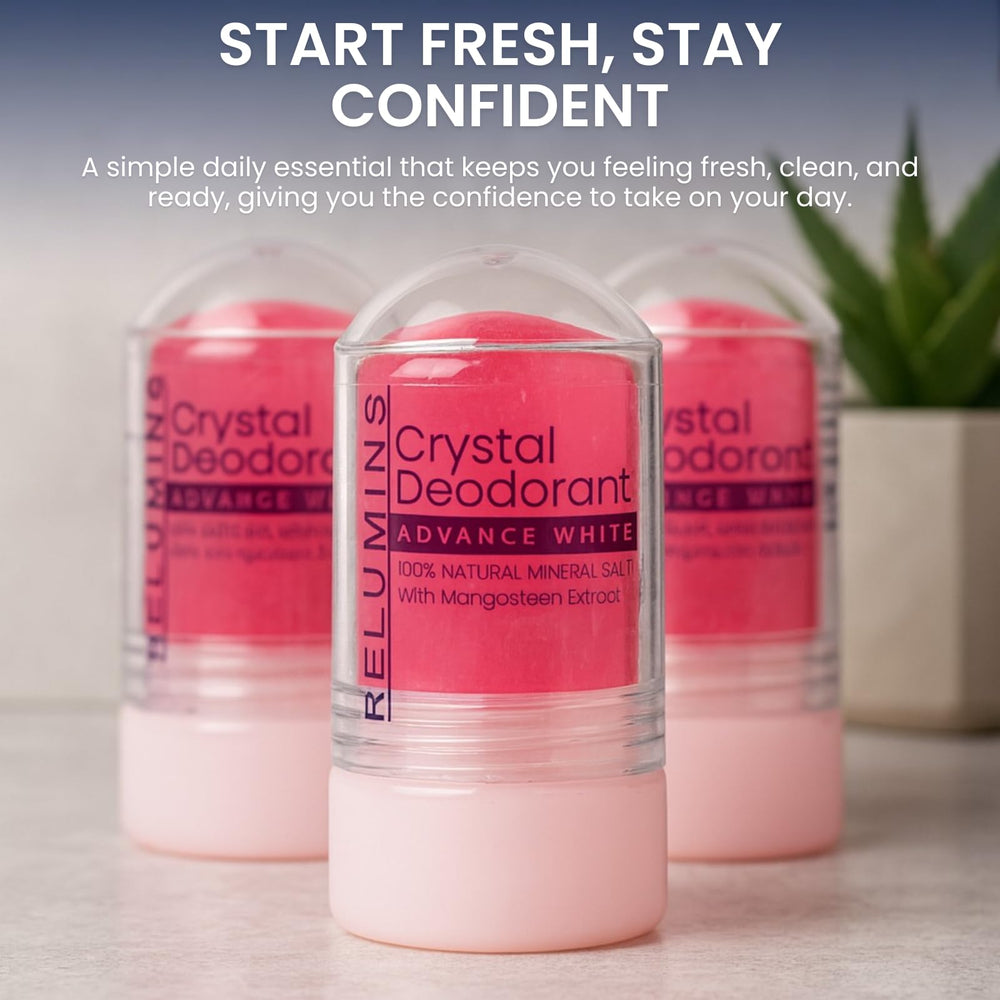 Relumins Mangosteen Crystal Deodorant ideal for work, gym, and everyday errands.