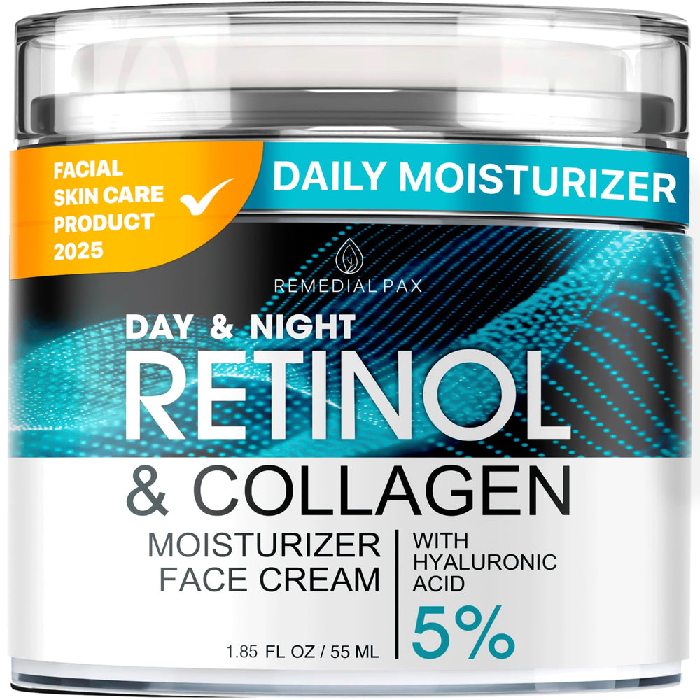 Remedial Purity Face Moisturizer Retinol Cream bottle shown for daily hydration.