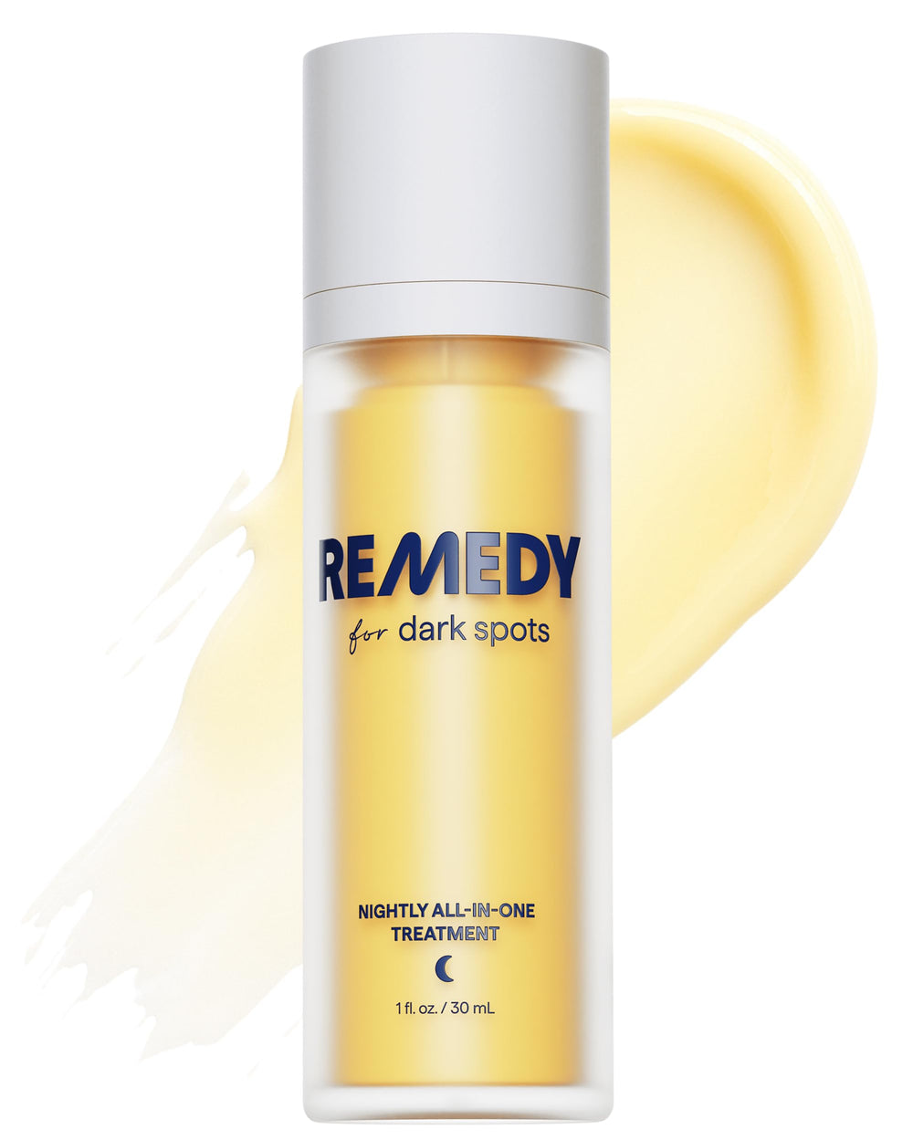 Remedy Science dark spots serum bottle ready for nightly use