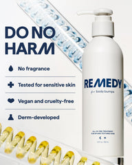 Remedy Science KP Exfoliating Body Moisturizer on crepey skin for improved texture