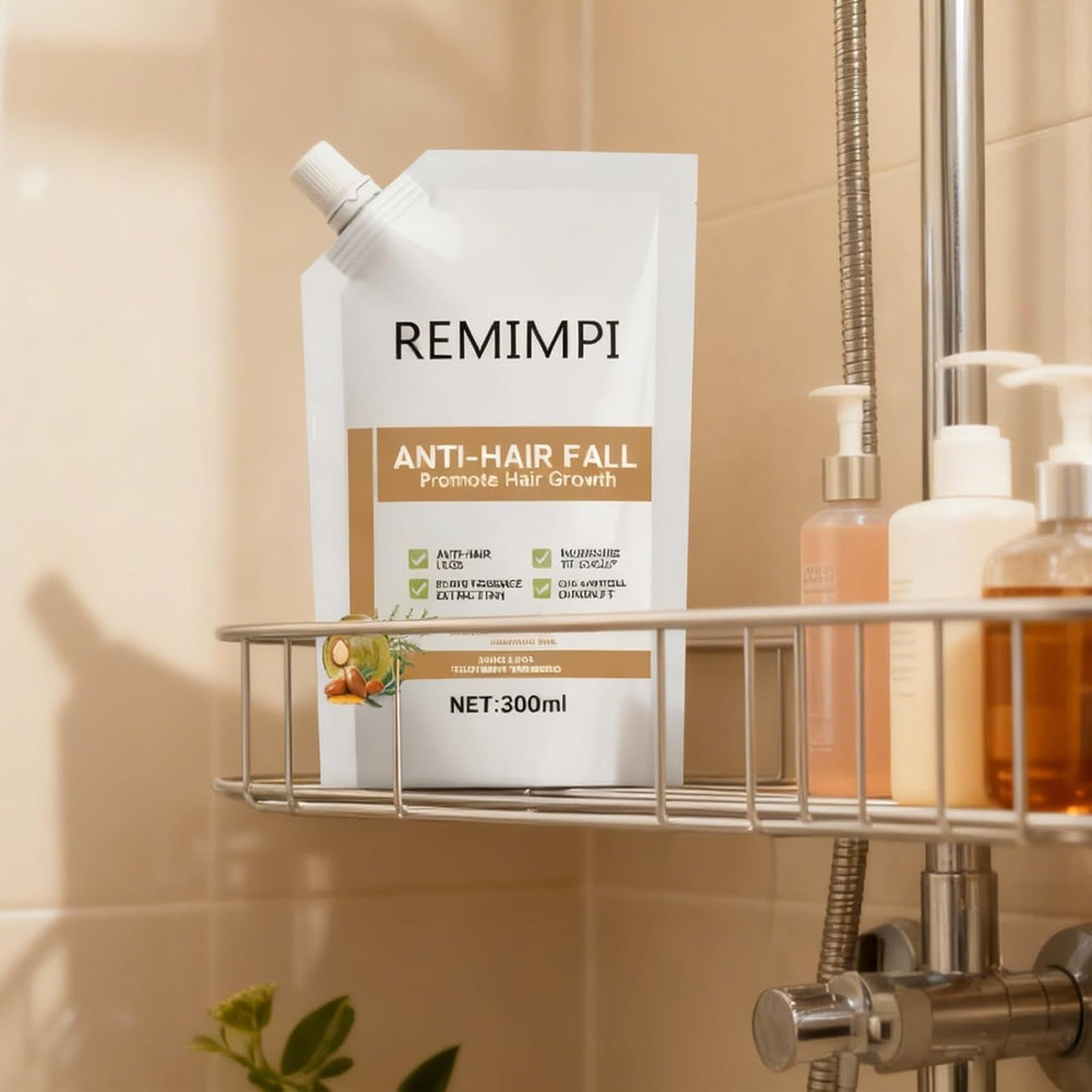 REMIMPI scalp cleanse action on roots suggests refreshed balanced scalp