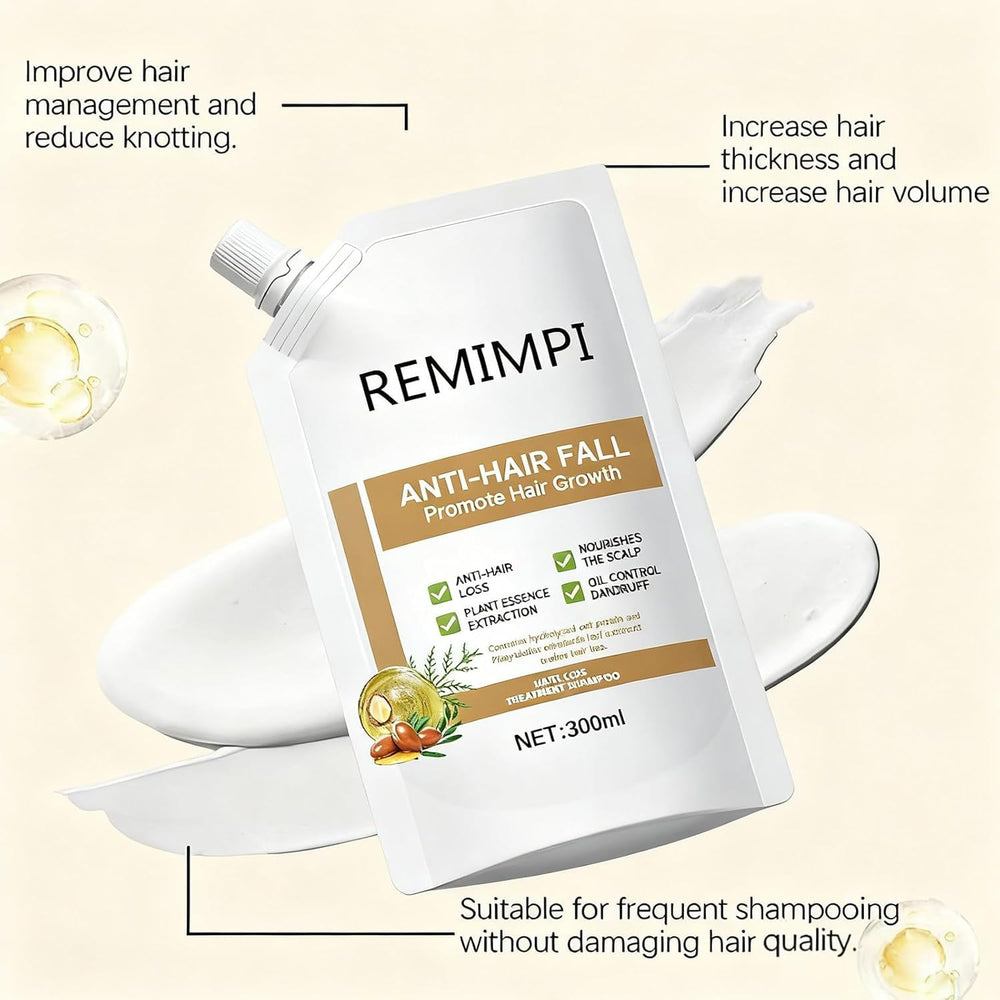REMIMPI shiny soft hair after use indicates healthier looking strands
