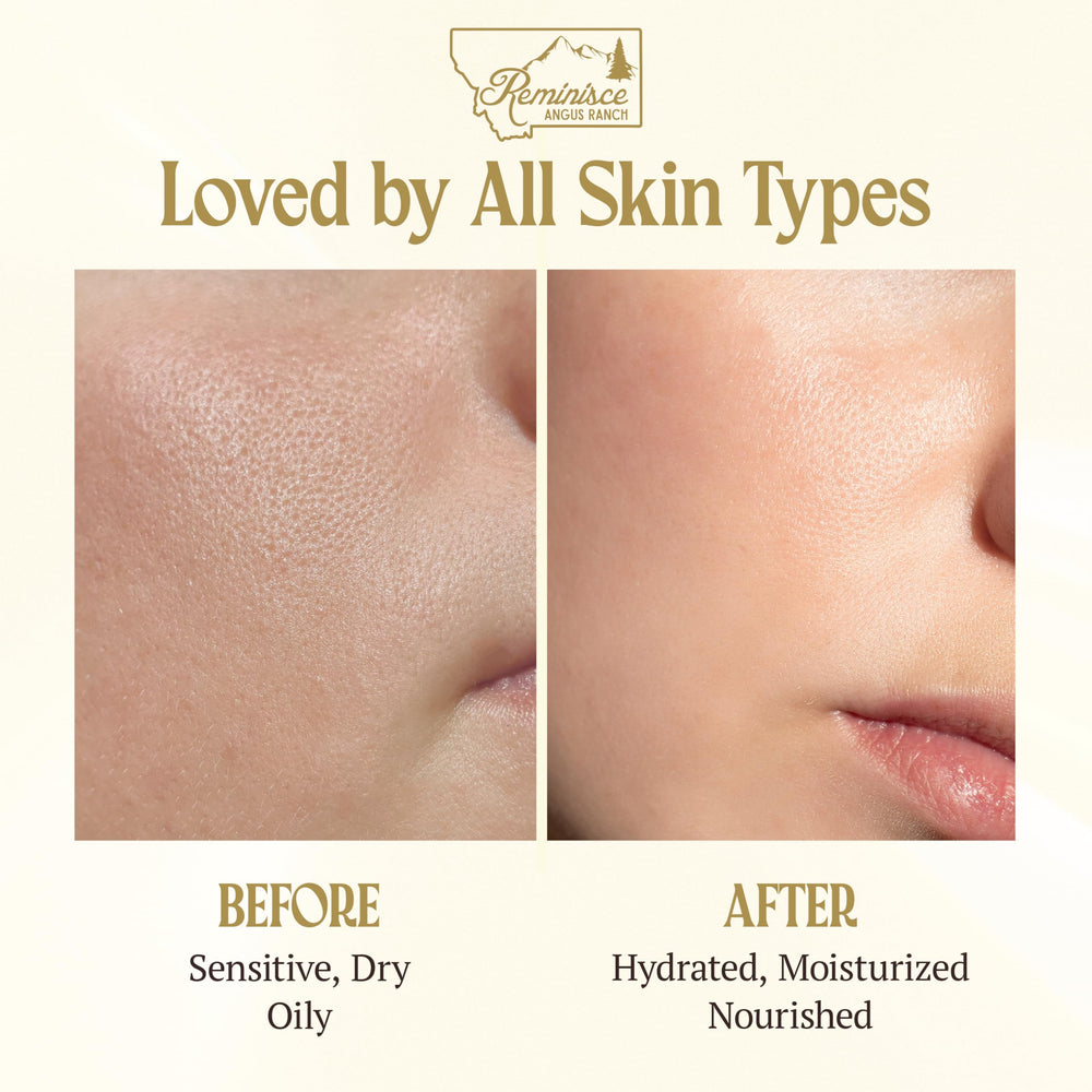 Beef tallow and honey in the balm provide natural nourishment.