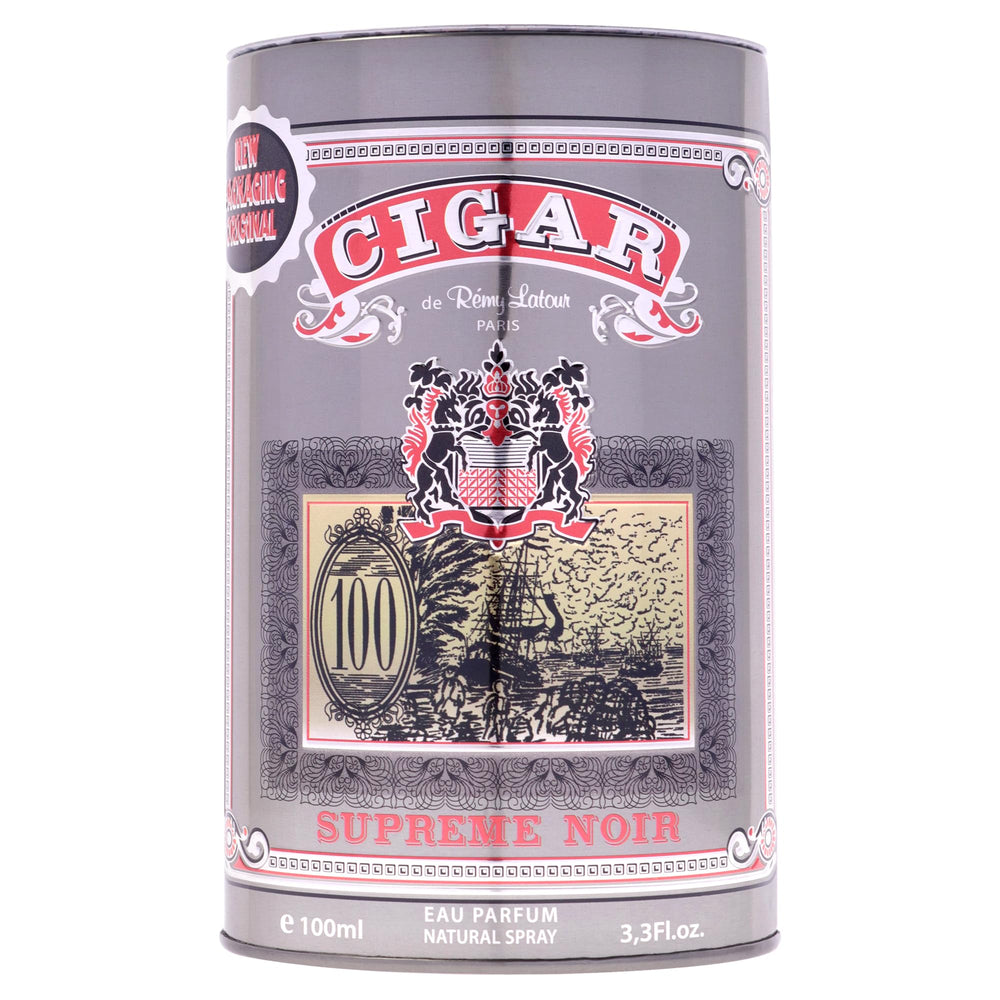 Remy Latour Cigar Supreme Noir packaging box signals luxury unboxing.
