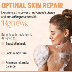 RENEW RX spa-like shower moment with creamy foam and refreshed mood