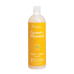 RENPURE Coconut and Vitamin E Hydrate bottle demonstrates moisturizing formula for soft, healthy-looking hair.