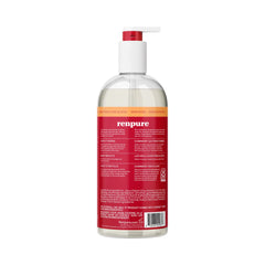 Foam on skin after using Renpure Pomegranate & Mango.