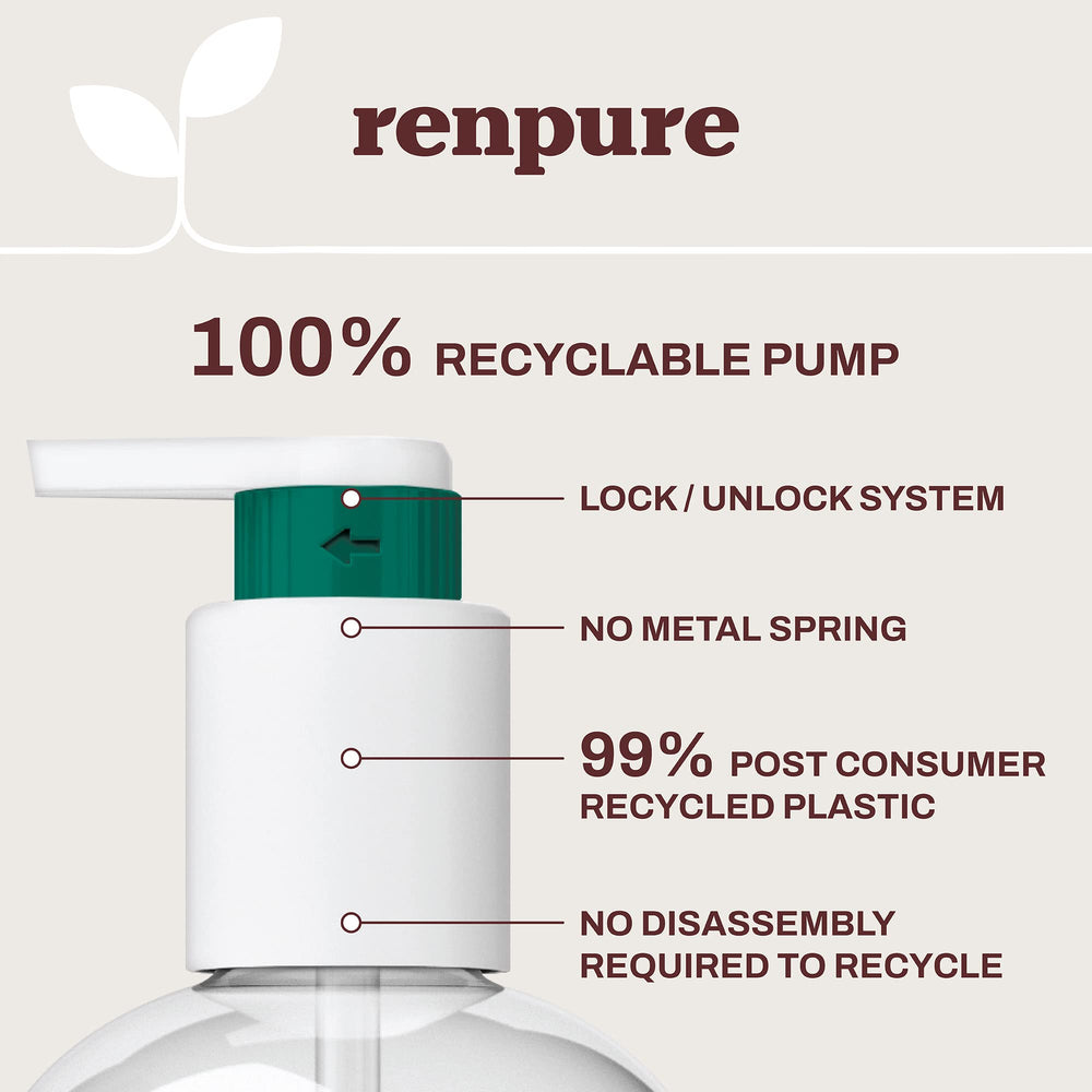 Close-up of Renpure label showing sulfate-free formula.