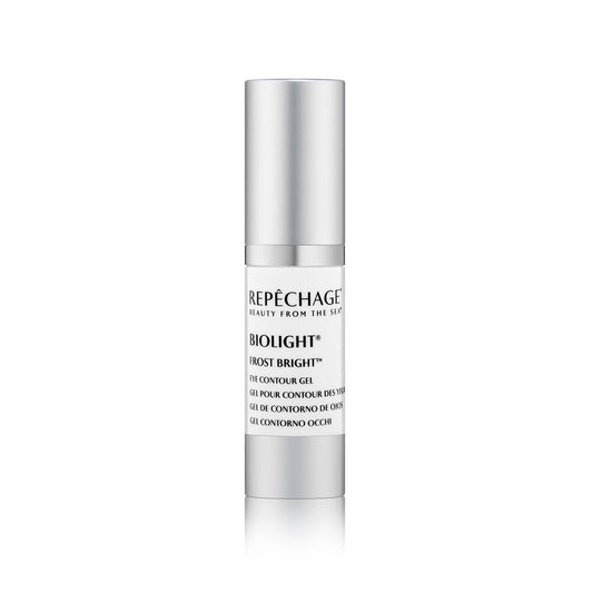 Repechage Biolight Frost Bright Eye Contour Gel packaging highlights premium cooling eye care