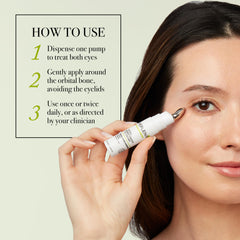 Replenix eye cream packaging highlighting medical-grade formula and Edelweiss extract.