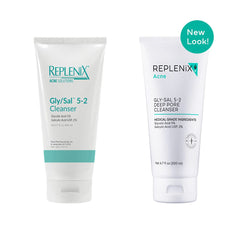 Replenix Gly-Sal pores closeup highlighting purifying action