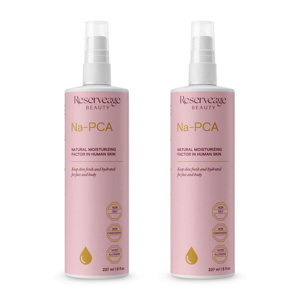 Reserveage Na-PCA Spray bottle with mist provides quick hydration for dry skin