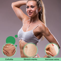 Reshape+ skin glow close-up showing moisture from aloe vera.