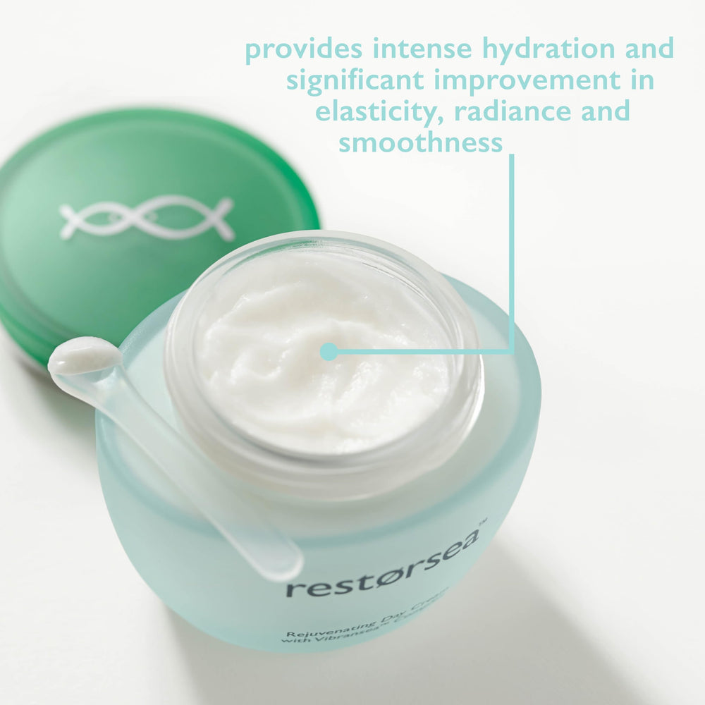 Restorsea Rejuvenating Day Cream ingredients close-up featuring nourishing Alaria Esculenta extract