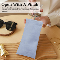 RETON glasses case fog blue keeps lenses scratch-free and safe.