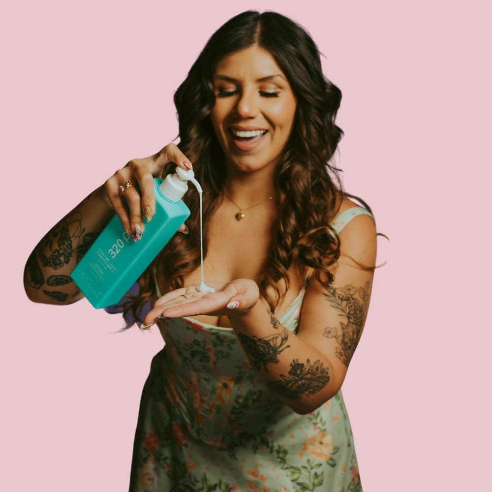 Rev320 320Pure Moisture Lock Conditioner on color-treated hair showing protection potential.