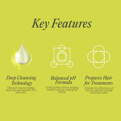 Rev320 Clarifying Deep Shampoo color-treated-friendly formula helps preserve color vibrancy