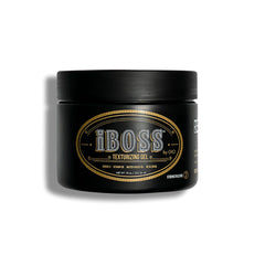 Rev320 iBOSS bottle closeup highlighting vegan gel for strong hold
