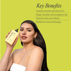 Rev320 Miracle 8 Serum being applied to hair for quick conditioning.