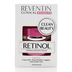 Reventin night cream on dry face demonstrates overnight nourishment.