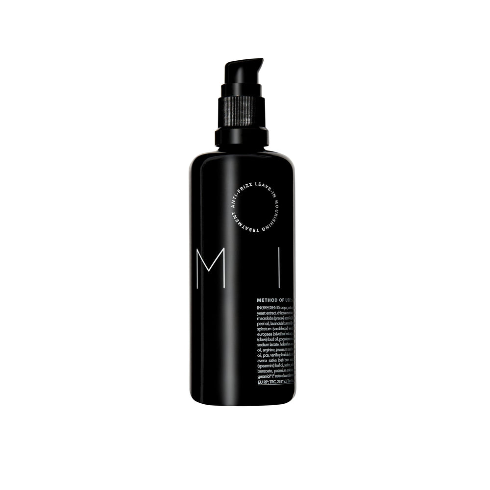 REVERIE Natural Milk Anti-Frizz Leave-In bottle shows lightweight formula for frizz control and shine