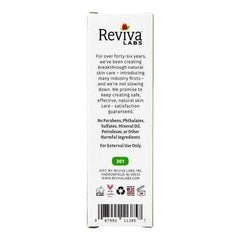 Reviva Labs DMAE Firming Fluid on the face during routine use.