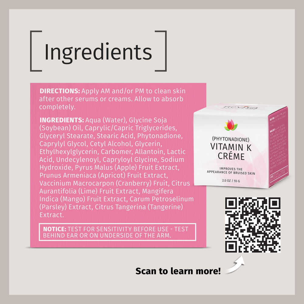 Fruit extracts blend in Reviva Labs creme with apple, apricot and mango for vitality
