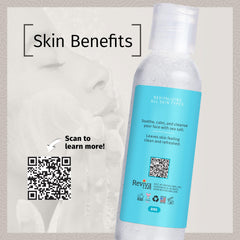 Reviva Labs Sea Salt Face Wash cucumber slice highlighting soothing properties