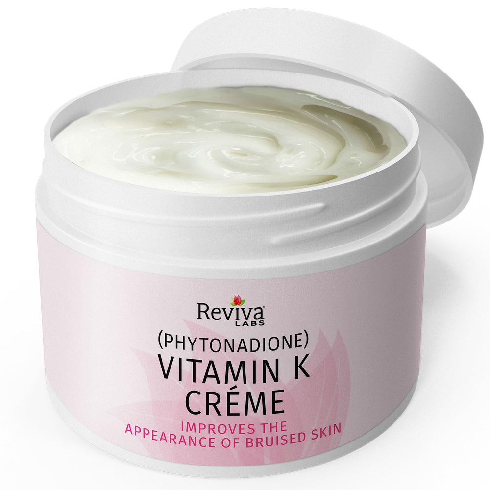Reviva Labs Vitamin K Creme applied under-eye for a refreshed, brighter look