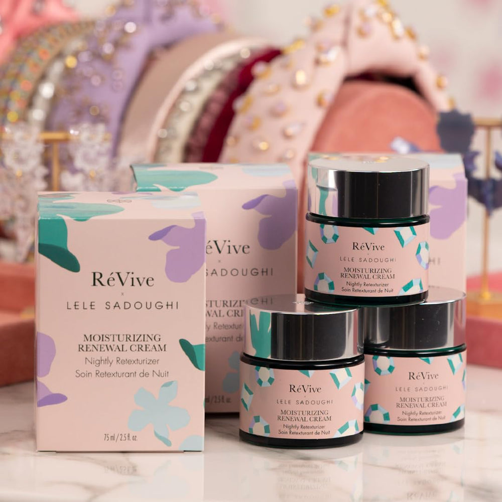RéVive ArtJar cap detail reveals luxurious packaging and nighttime care.