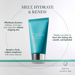 RéVive Melting Face Cleanser oil phase with silky texture for makeup removal.