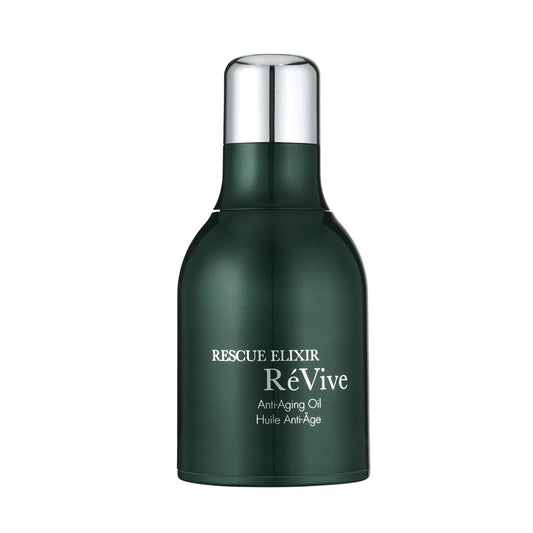 RéVive Rescue Elixir bottle close-up signaling premium overnight hydration.