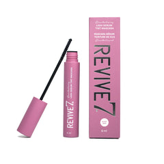 Revive7 Lash Serum Tint Mascara wand closeup for precise, even application on short lashes.