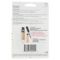 Revlon ColorStay pressed powder application swatch demonstrates soft matte wear