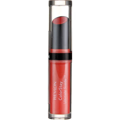 REVLON ColorStay Ultimate Suede Cruise lipstick swatch reveals rich color with satin finish.