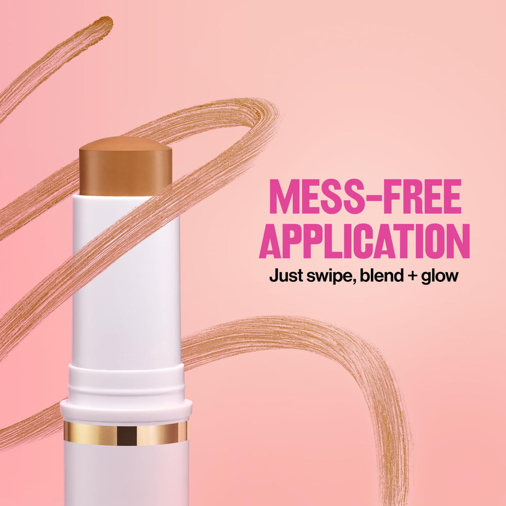 REVLON Glimmer Tinted Moisturizer Stick available in 8 shades for diverse tones.