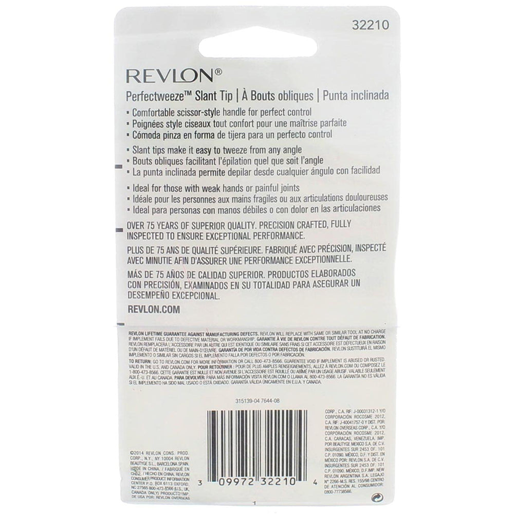 REVLON Perfectweeze tweezer close-up in palm with comfortable grip