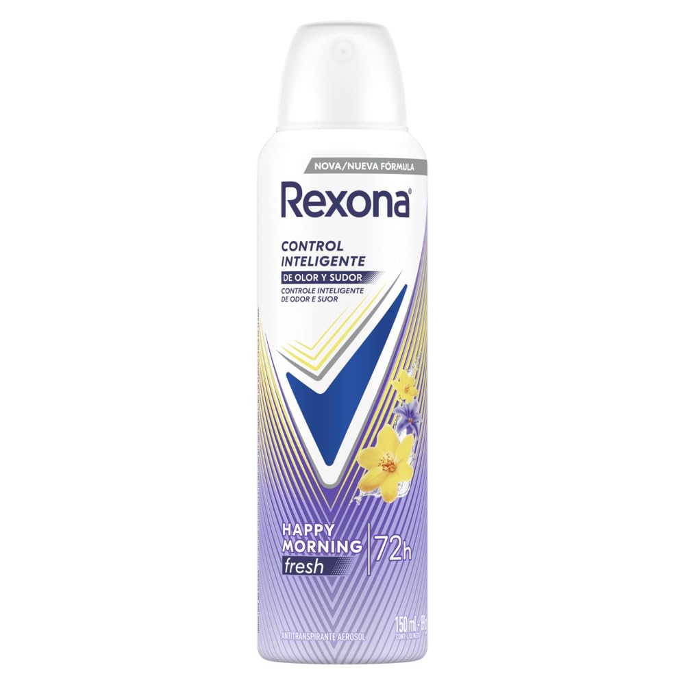 Rexona Happy women's aerosol deodorant 90 g offers long-lasting freshness and odor control.