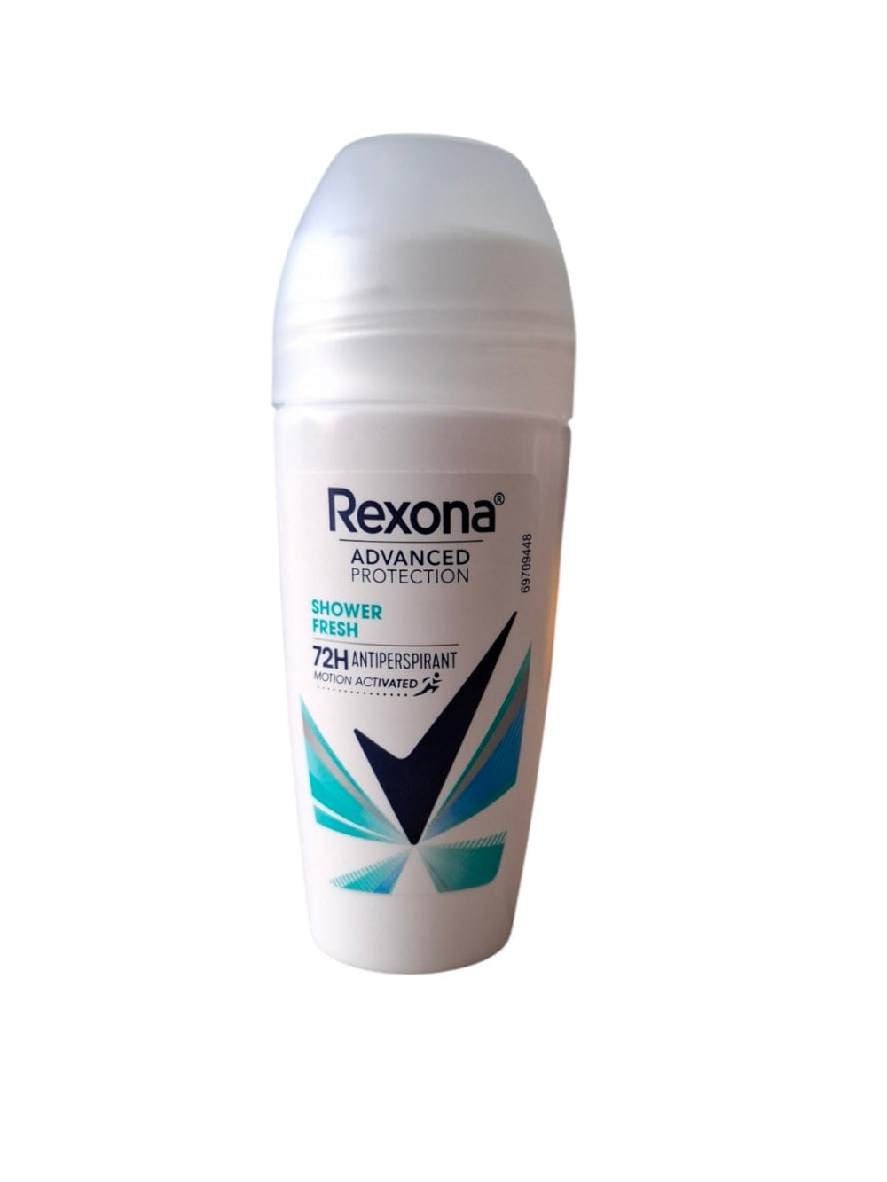 Rexona Shower Fresh roll-on bottle with refreshing scent for all-day confidence.