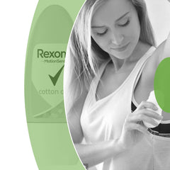 Rexona Women Cotton Dry rollerball close-up for smooth glide.