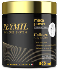 REYMIL Collagen Hair Mask bottle for deep hydration and shine.
